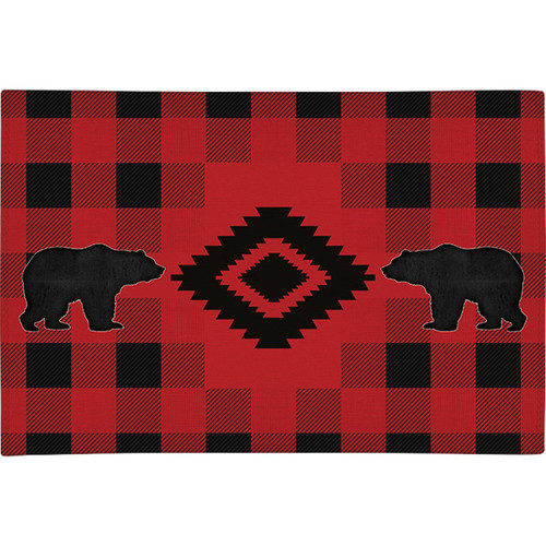 Diamond Plaid Bear Chenille Rug Collection