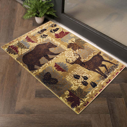 Lodge Forest Animals Rug - 2 x 3
