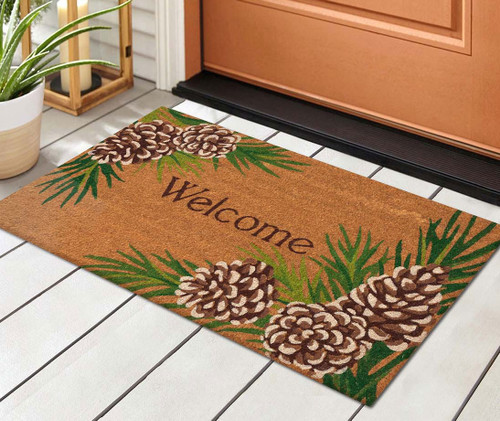 Rustic Pine Welcome Mat - 18 x 30