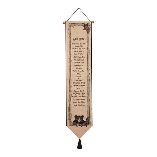 Cabin Commandments Tapestry Bell Pull
