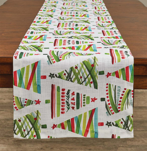 Modern Trees Table Runner - 72 Inch