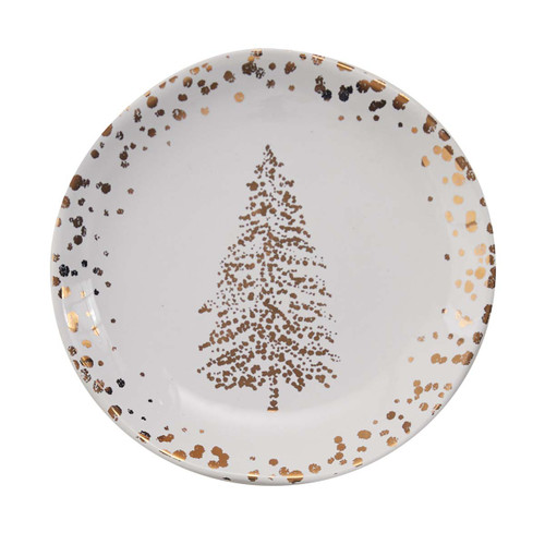 Gold Tree Appetizer Plate - Set of 4