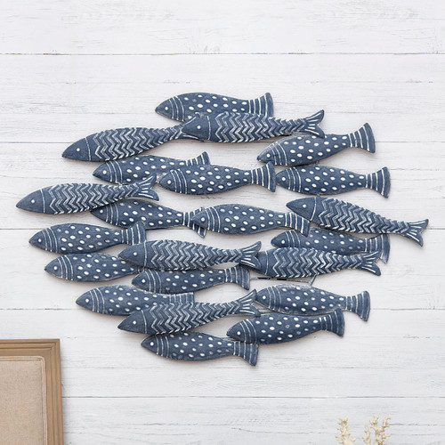 School of Fish Metal Wall Art - CLEARANCE