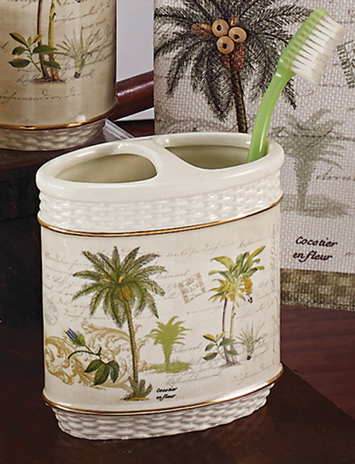 Palm Oasis Toothbrush Holder - CLEARANCE