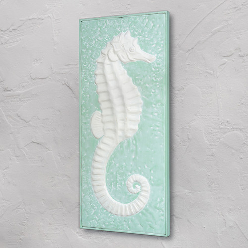 Embossed Seahorse Metal Wall Art - CLEARANCE