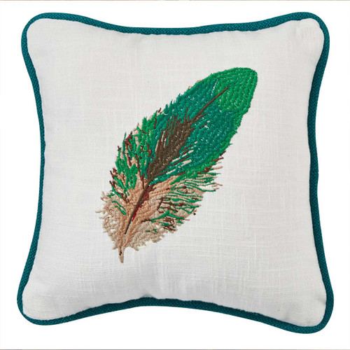 Winged Retreat Lone Feather Pillow - 10 Inch