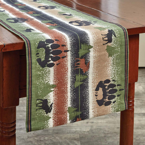 Wilderness Paw Table Runner - 36 Inch