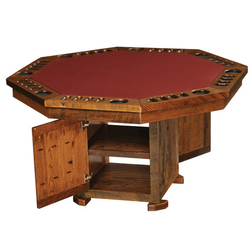 Barnwood Poker Table - 8 Sided