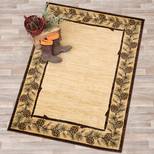 Pine Bough Frame Rug - 5 x 7