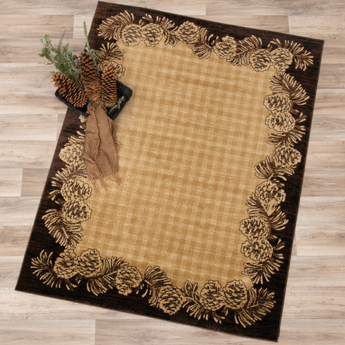 Pinecone Country Rug - 5 x 7