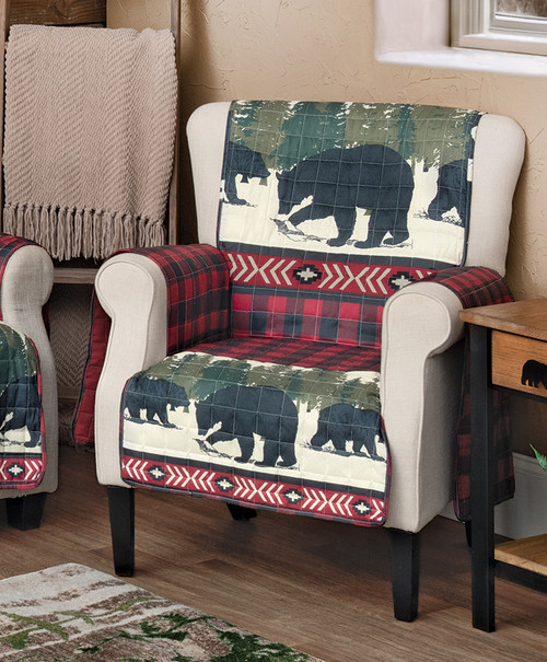 Arrowhead Plaid Bear Chair Cover