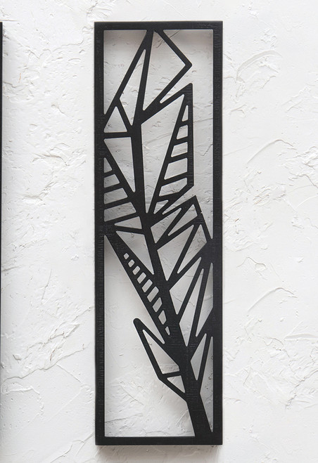 Abstract Feather Metal Wall Art - 3