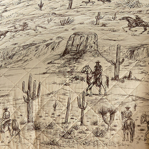 Ranch Hand Toile Western Throw