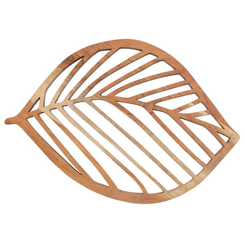 Wooden Leaf Charger