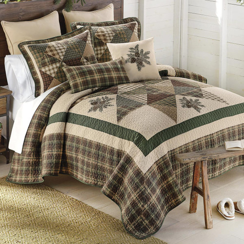 Pinecone Patchwork Quilt Bedding Collection