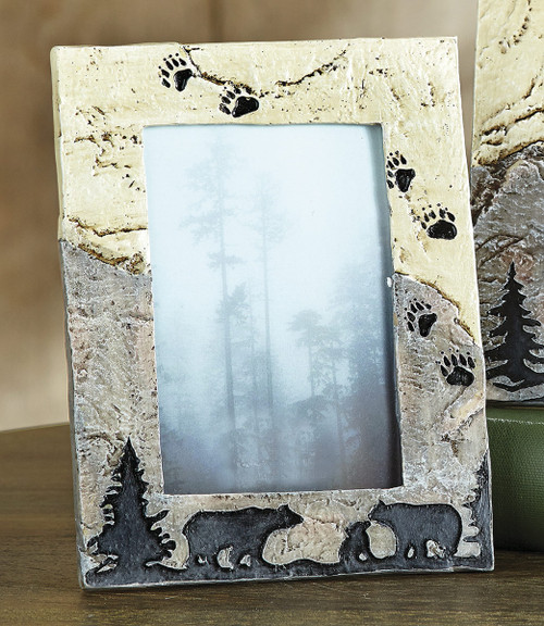 Bear Tracks Stone Photo Frame