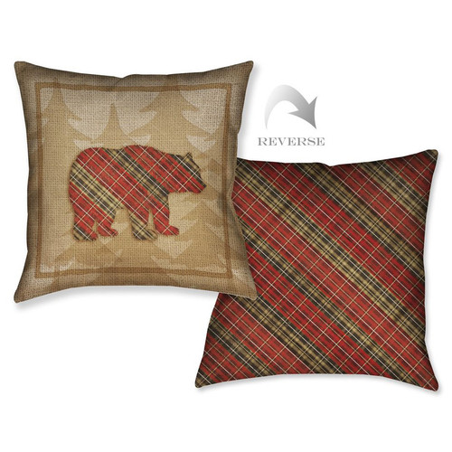 Bear Calico Pillow