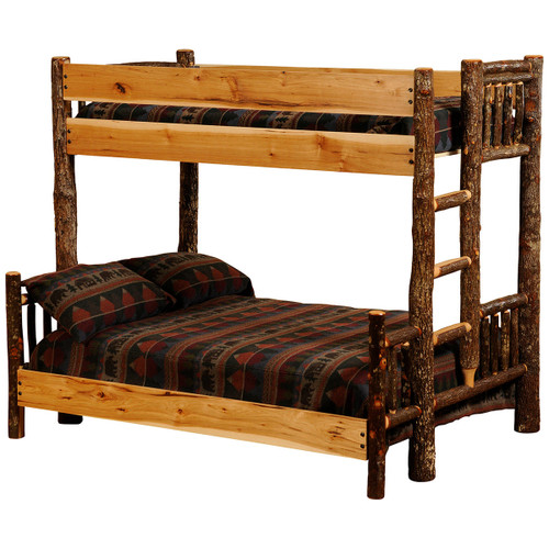 Hickory Twin/Full Bunk Bed (Ladder Left)