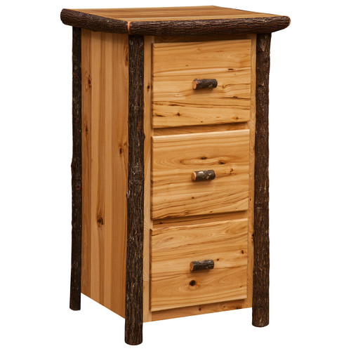 Hickory 3 Drawer File Cabinet
