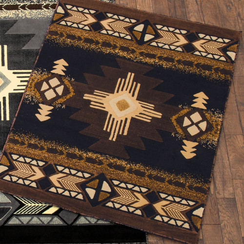Four Winds Black Rug Collection