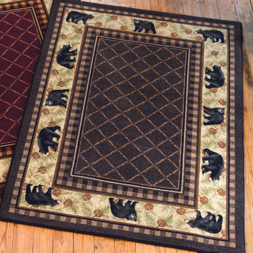 Bear Retreat Brown Rug - 4 x 5