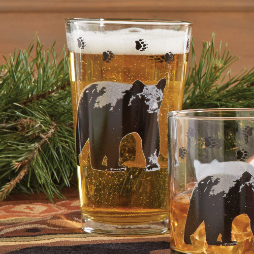 Black Bear Iced Tea Glasses - Set of 4