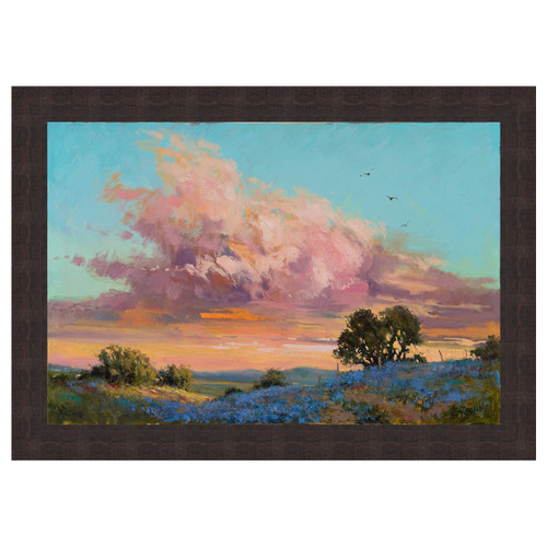 Blue Sunset Framed Canvas
