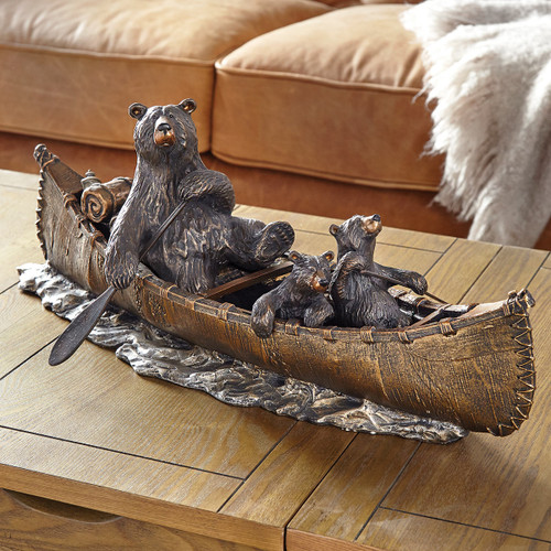 Bear Canoe Trip Sculpture