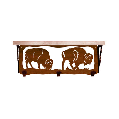 Buffalo 20 Inch Pine Hook Shelf