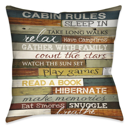 Cabin Getaway 18 x 18 Outdoor Pillow