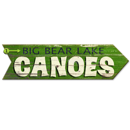 Canoes Personalized Arrow Sign