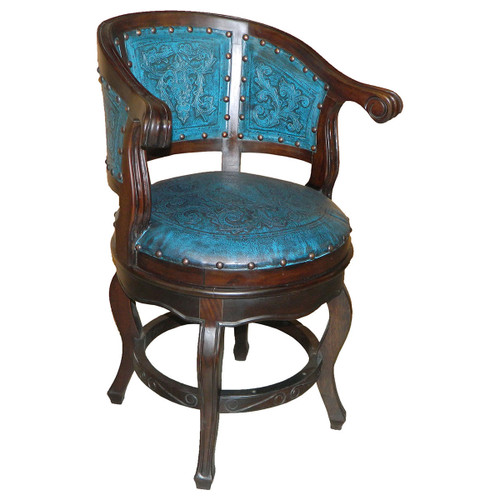 Cardenal Swivel Counter Stool - Colonial Teal