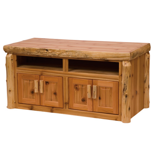 Cedar Log Widescreen TV Stand