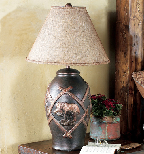 Wildlife Bronze Finish Lamp