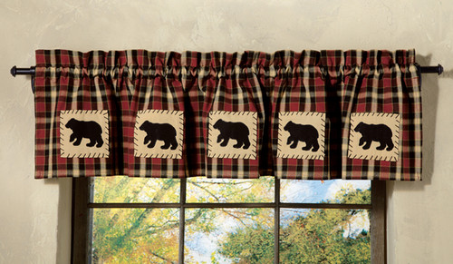 Concord Bear Lined Valance - OVERSTOCK