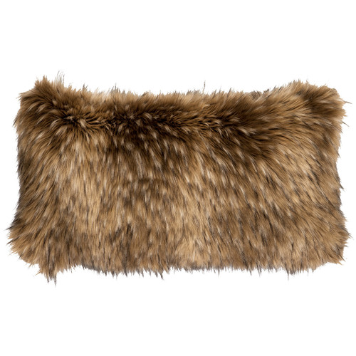 Coyote Faux Fur Rectangle Pillow