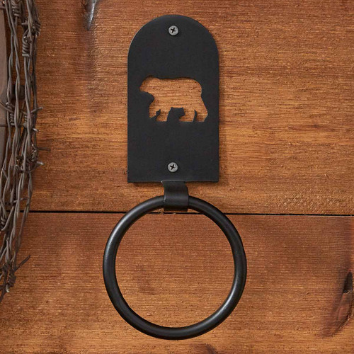 Cutout Bear Silhouette Towel Ring - BACKORDERED UNTIL 03/07/2022