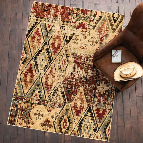 Diamond Rust Rug - 2 x 3 - OUT OF STOCK UNTIL 04/30/2024