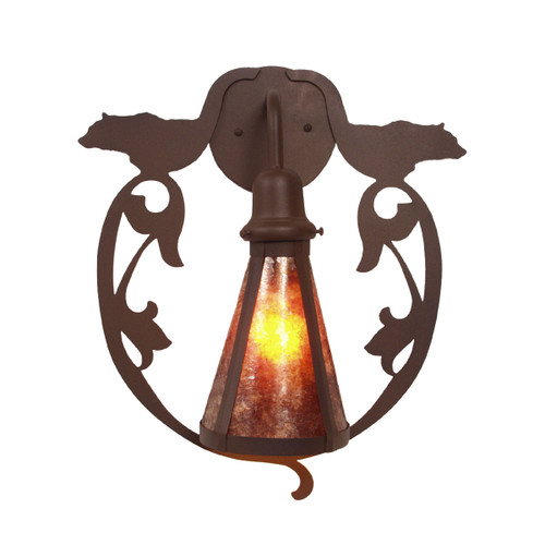 Dixon Ridge Bear Sconce - Rust