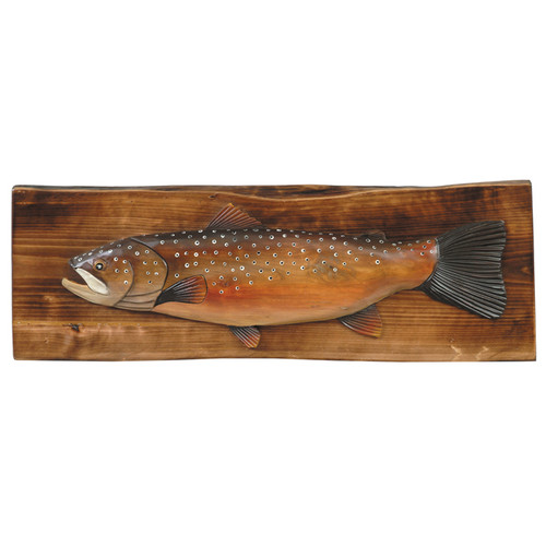 Brown Trout Wood Wall Hanging