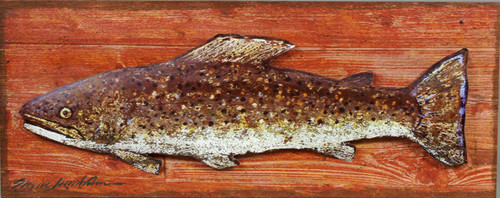 Dolly Trout Metal and Wood Wall Hanging