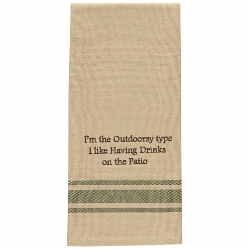 Drinks on the Patio Embroidered Dishtowels - Set of 6