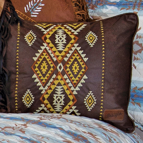 Embroidered Diamond River Pillow