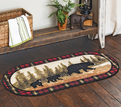 Family of Bears Oval Rug