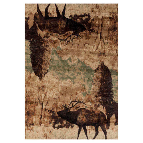 Watercolor Elk Rug Collection