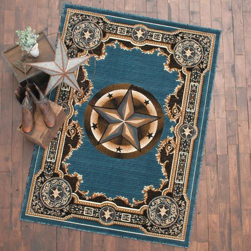 Western Star Blue Rug Collection