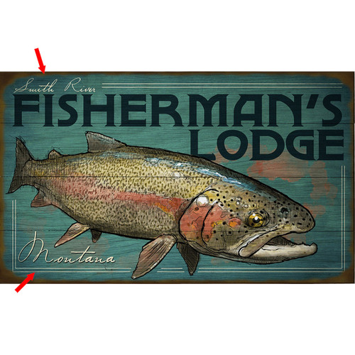 Fishing Lodge Personalized Sign