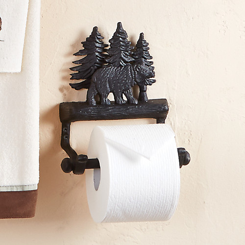 Forest Walk Black Bear Toilet Paper Holder - OUT OF STOCK