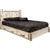 Frontier Platform Bed with Storage & Laser-Engraved Wolf Design - Full