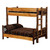 Hickory Twin/Full Bunk Bed - Ladder Right